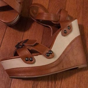 Light brown wedges, Charlotte Russe, size 8